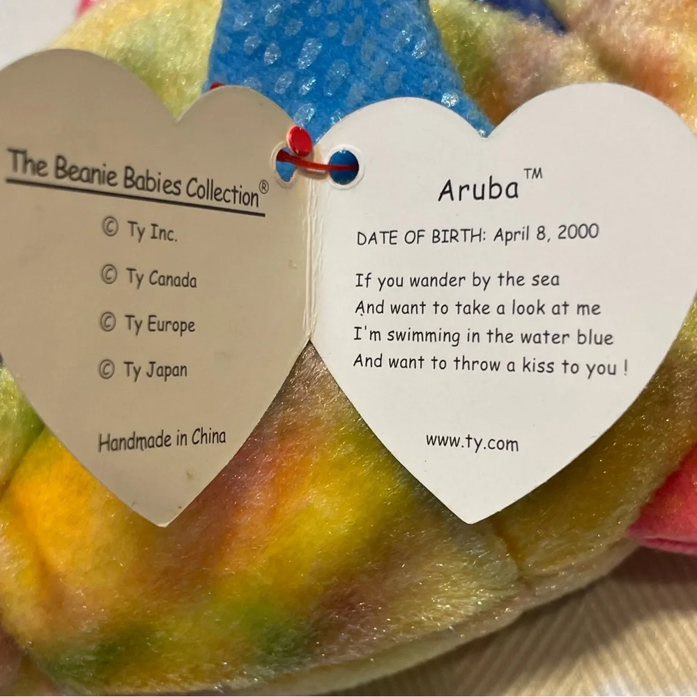 Ty Aruba the Angel Fish Retired Beanie Baby 2000